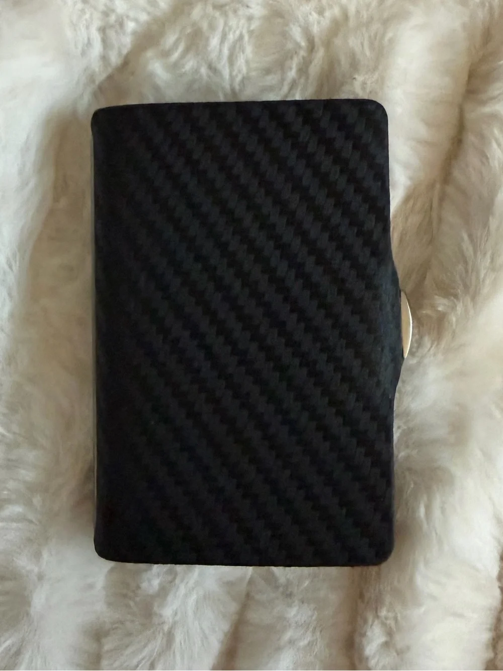 I-CLIP Slim Money Clip Wallet in Black Leather with Silver Frame